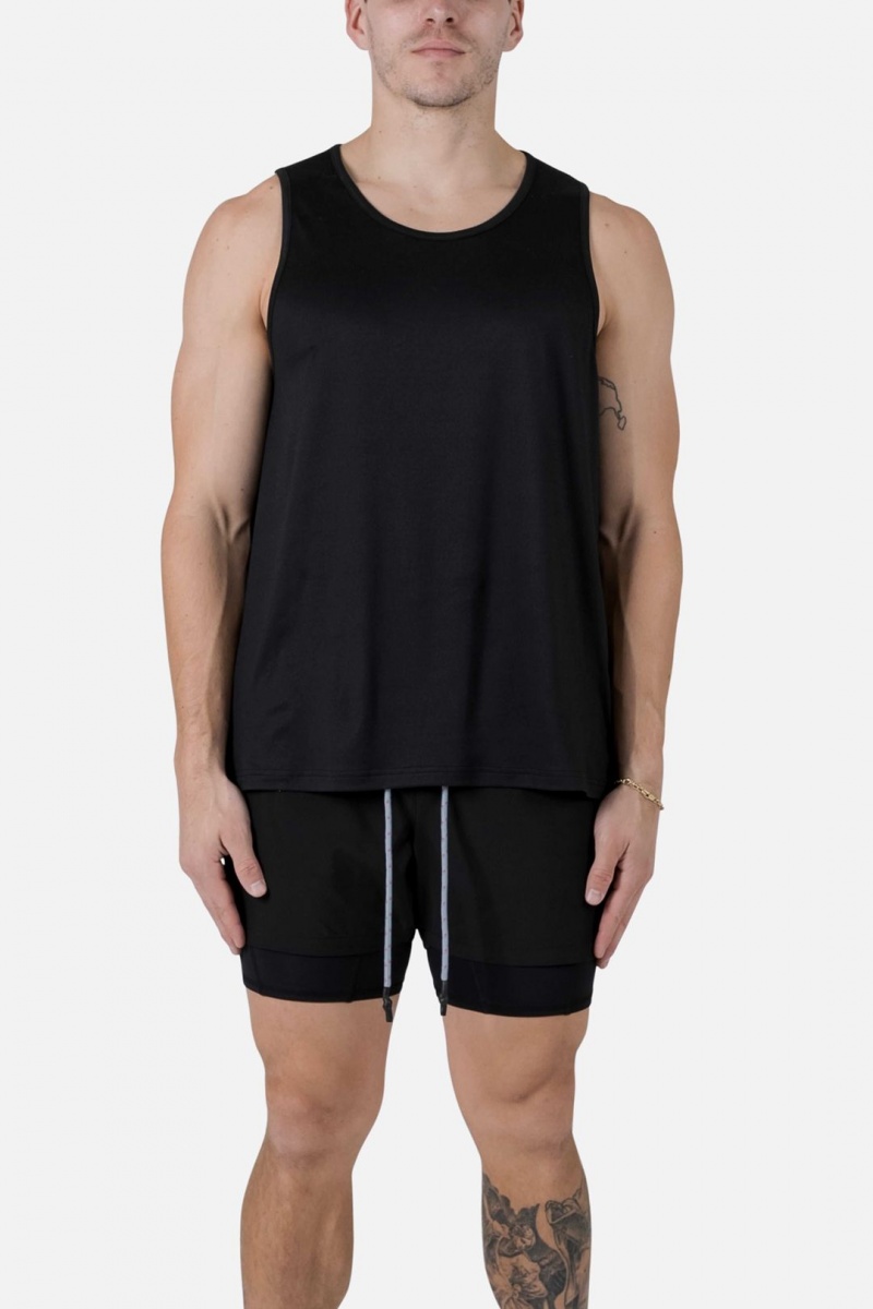 Debardeur Mnml Course Tank Noir  | PYK-6370344