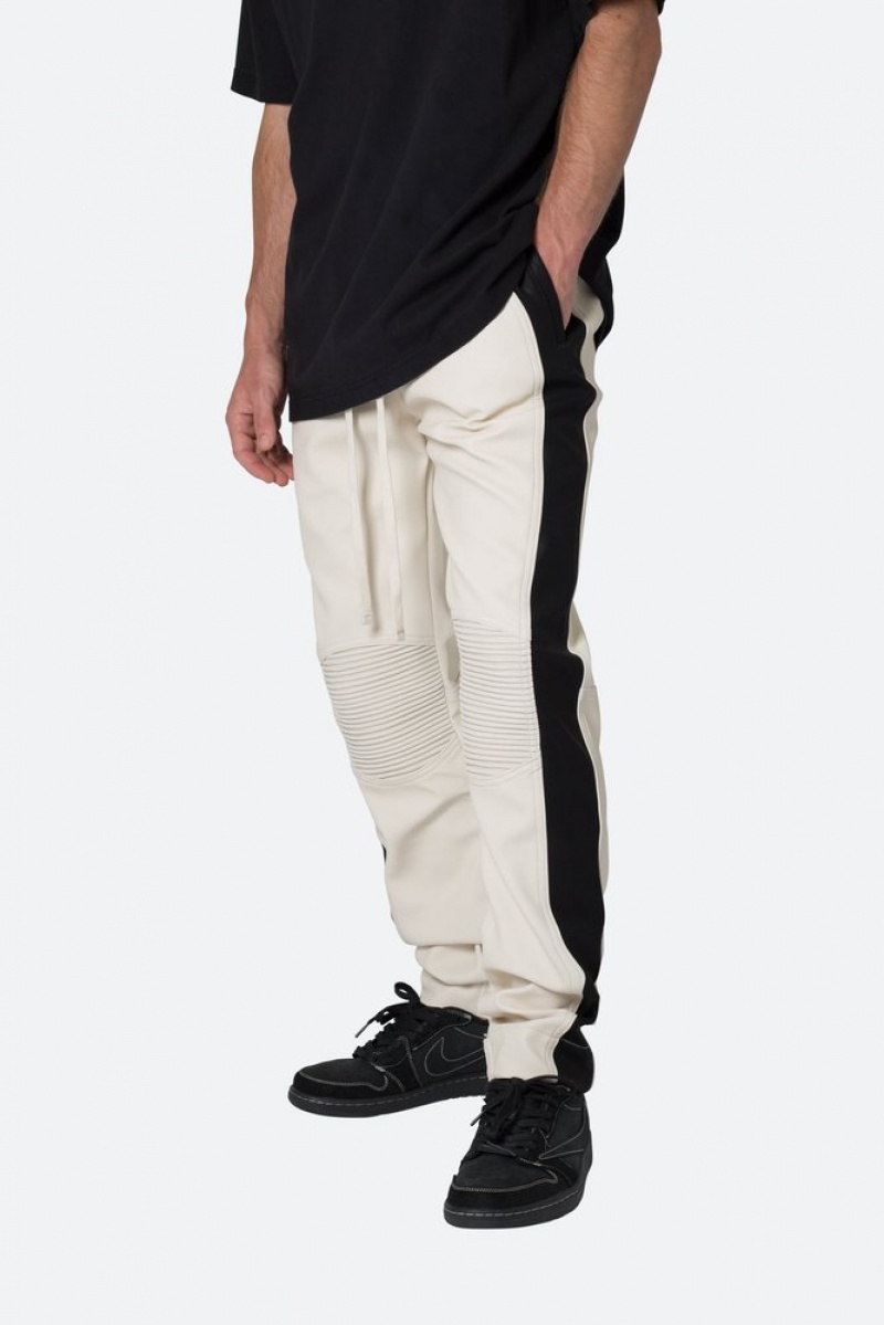 Pants & Chinos Mnml Cuir Moto Pants White/Black  | GYV-7036232