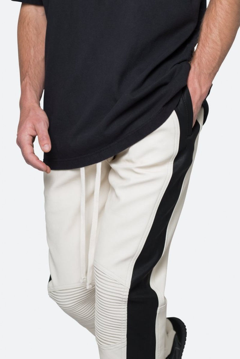 Pants & Chinos Mnml Cuir Moto Pants White/Black  | GYV-7036232