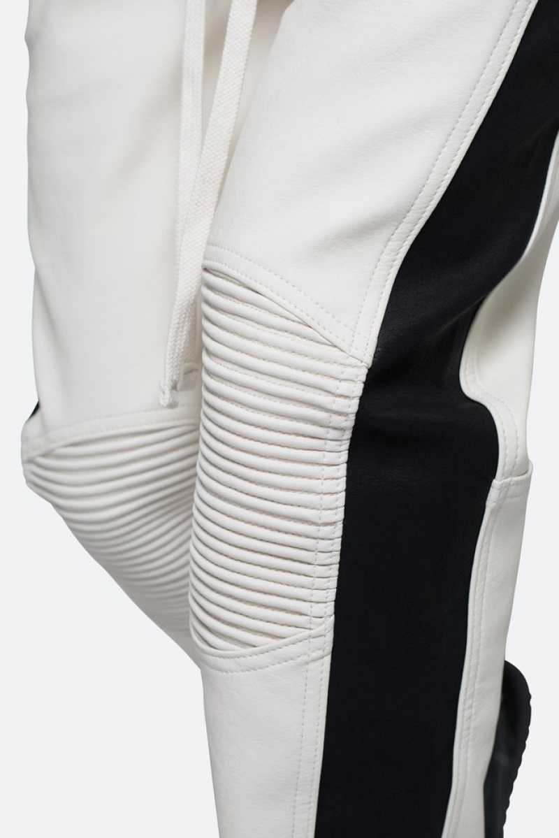 Pants & Chinos Mnml Cuir Moto Pants White/Black  | GYV-7036232