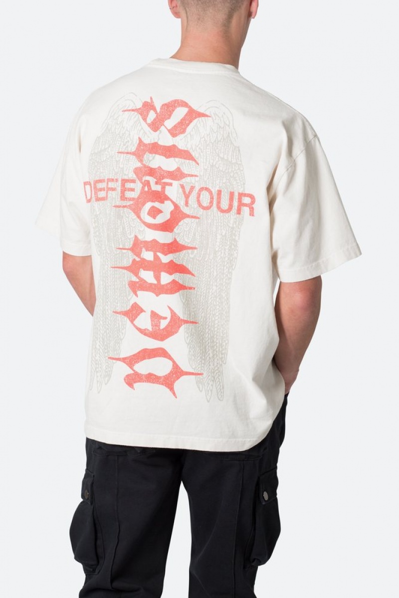 Tees Mnml Defeat Your Demons Tee Blanche  | CCR-7061102