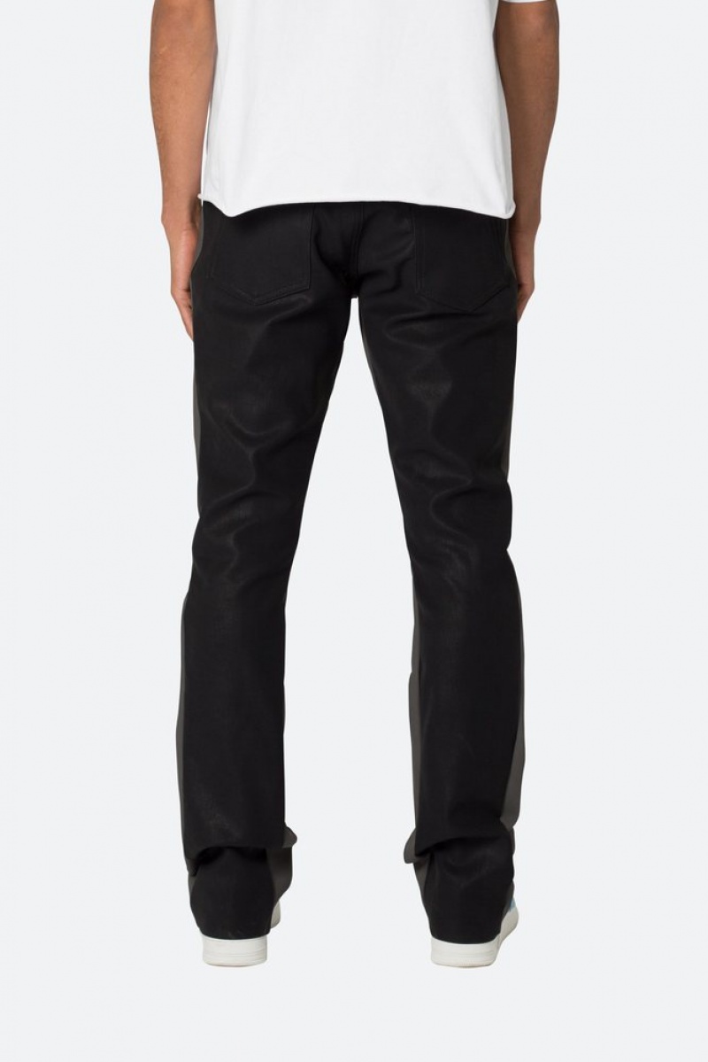 Flare Denim Mnml B518 Cuir Flare Pants Black/Grey  | TFL-0730715