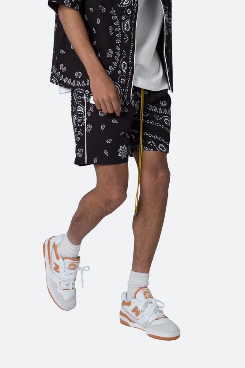 Short Mnml Bandana Paisley Shorts Noir  | LKD-1964349