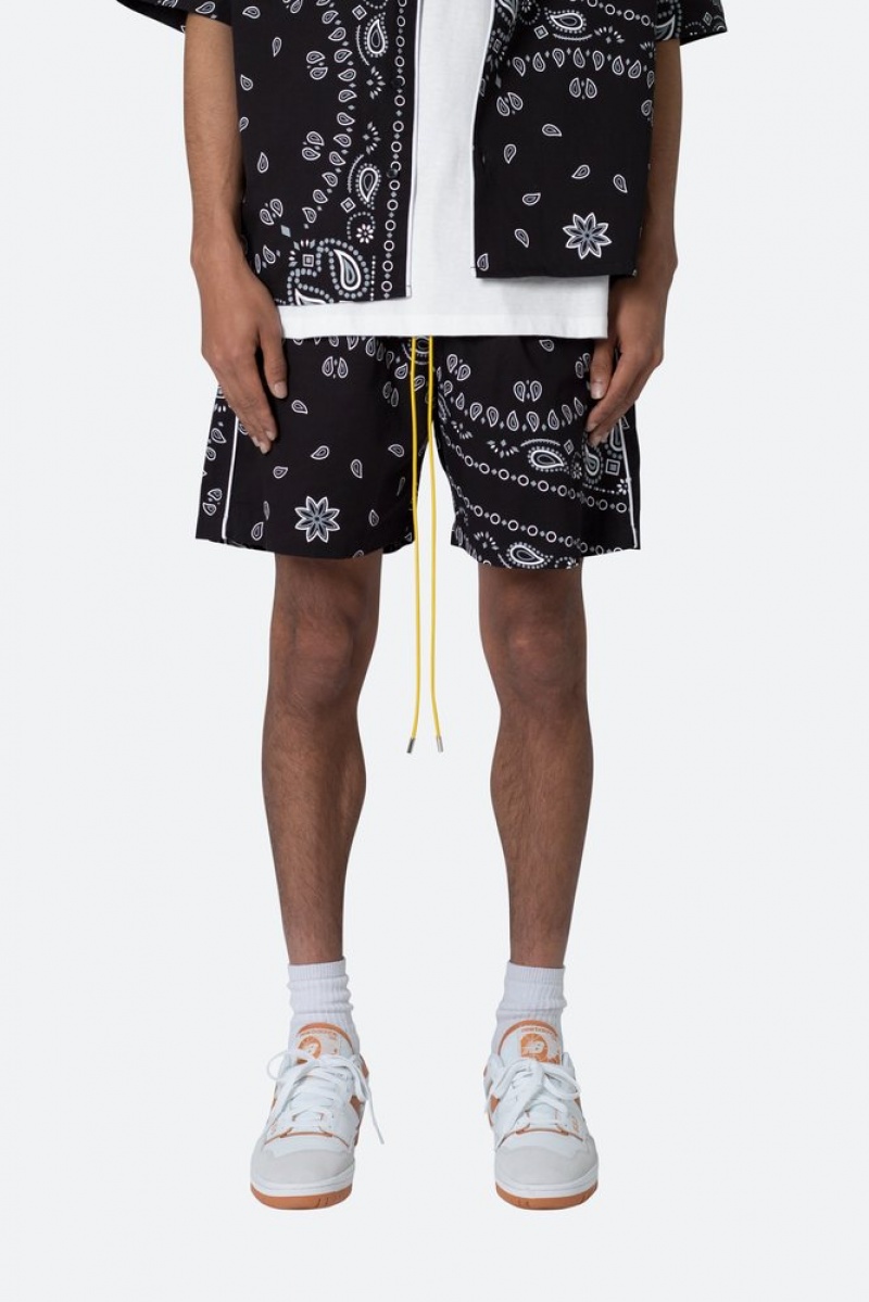 Short Mnml Bandana Paisley Shorts Noir  | LKD-1964349