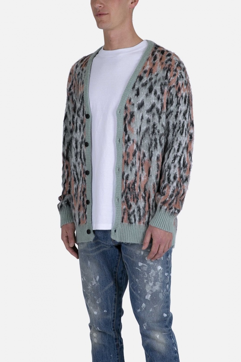 Sweats Mnml Leopard Cardigan Pull Multi Homme | QPI-1778290