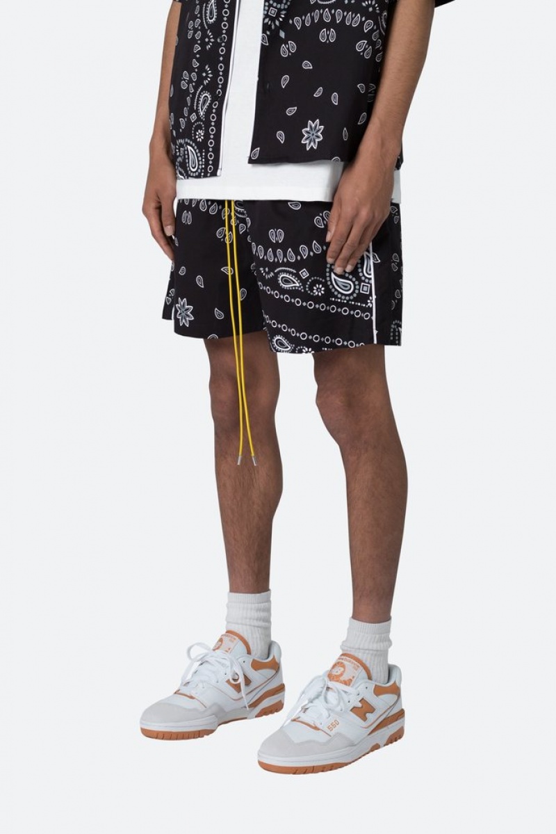 Short Mnml Bandana Paisley Shorts Noir  | LKD-1964349