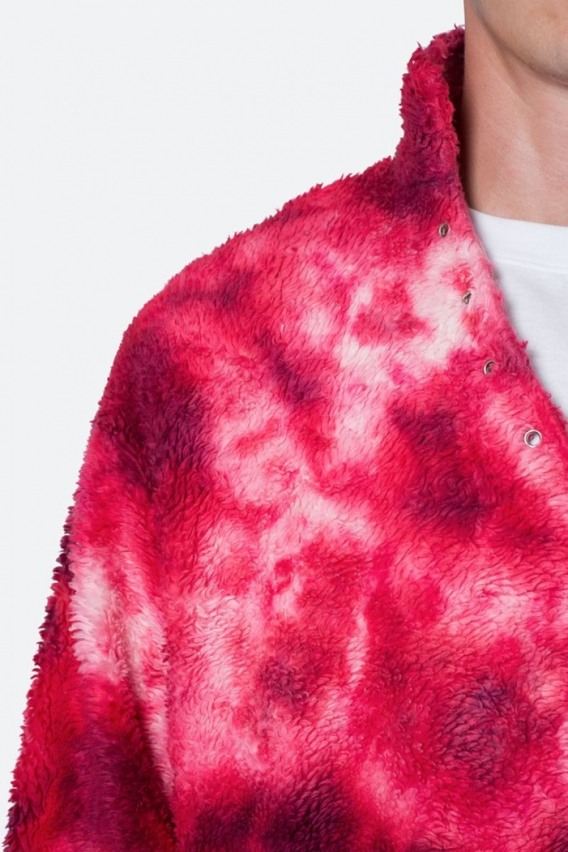 Sweats Mnml Tie Dye Sherpa Pullover Pull Magenta  | VBZ-2109670