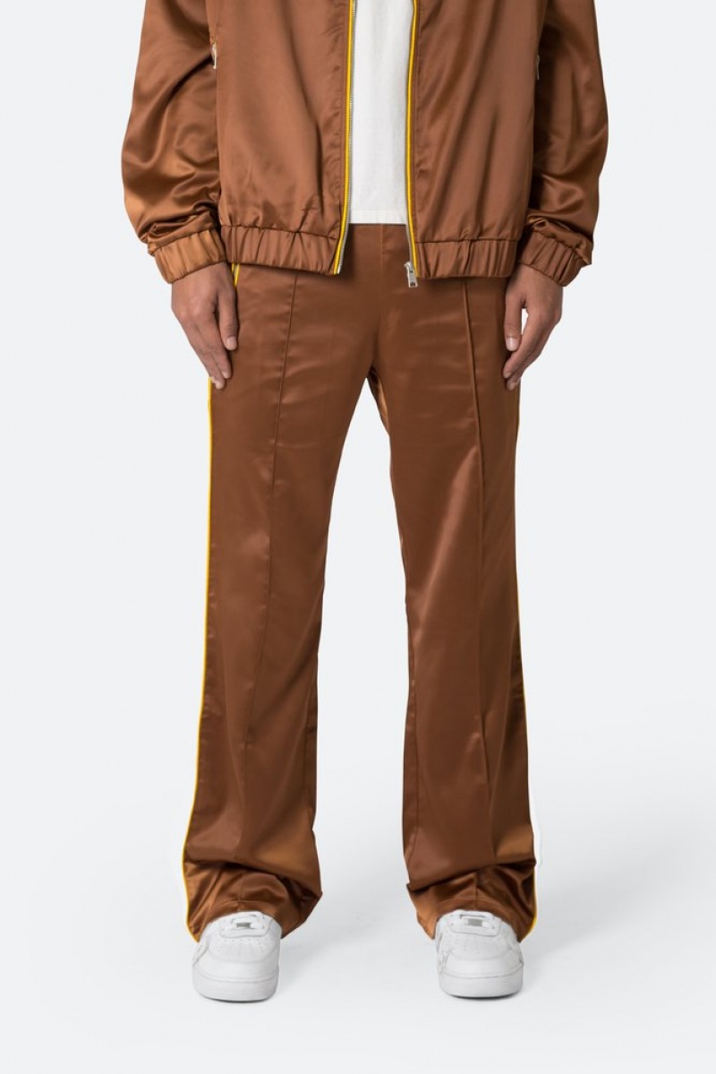 Pants & Chinos Mnml Satin Stacked Pants Marron  | YCX-9170172