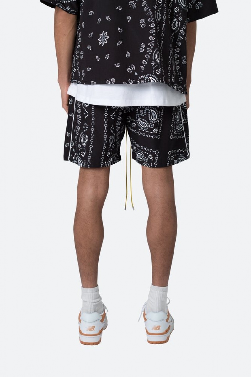 Short Mnml Bandana Paisley Shorts Noir  | LKD-1964349