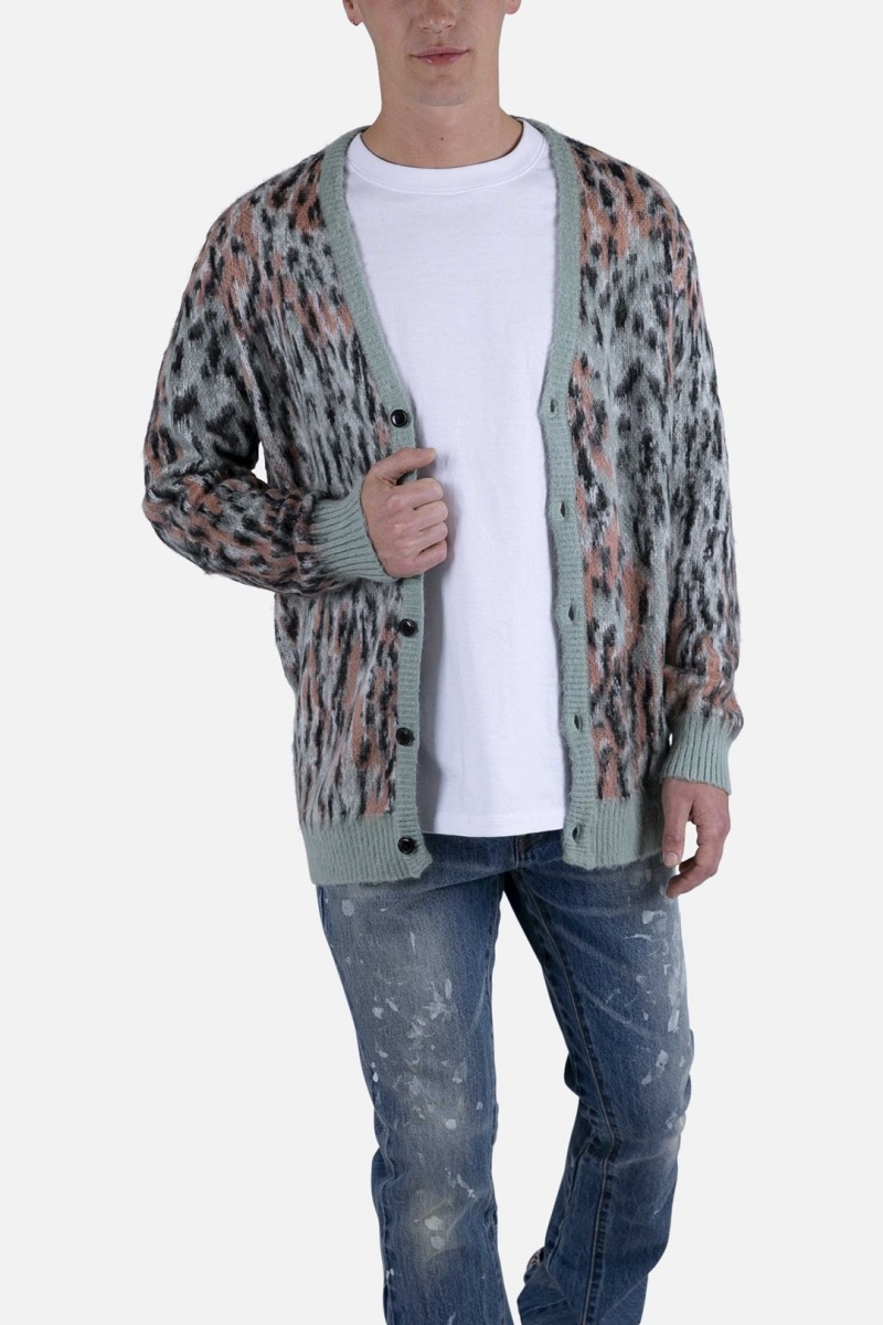 Sweats Mnml Leopard Cardigan Pull Multi Homme | QPI-1778290