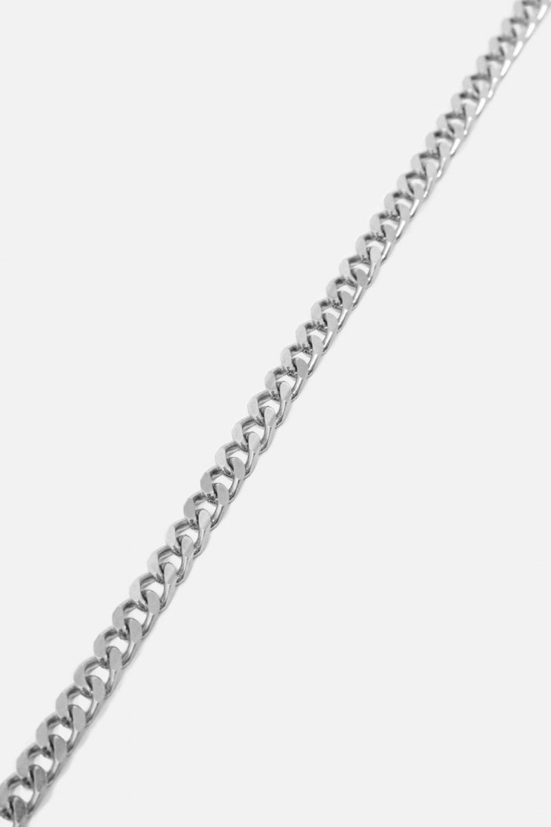 Bijoux Mnml A4 Long Cuban Chain Argent Homme | NQT-4815645