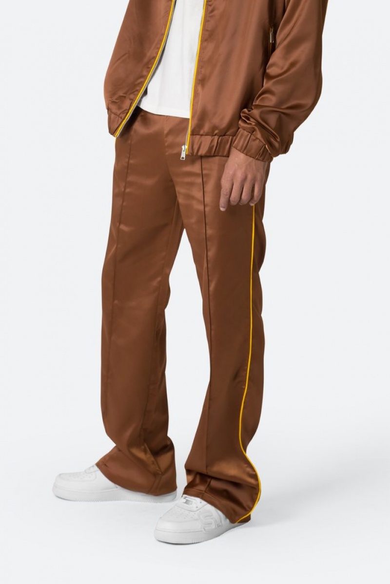 Pants & Chinos Mnml Satin Stacked Pants Marron  | YCX-9170172