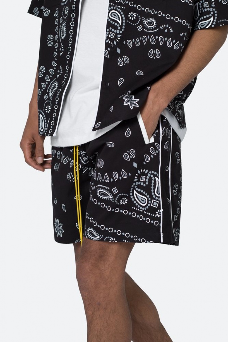 Short Mnml Bandana Paisley Shorts Noir  | LKD-1964349