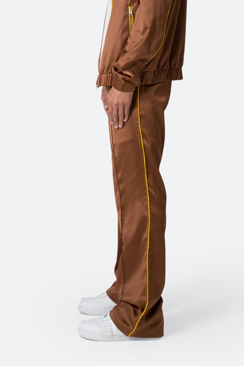 Pants & Chinos Mnml Satin Stacked Pants Marron  | YCX-9170172