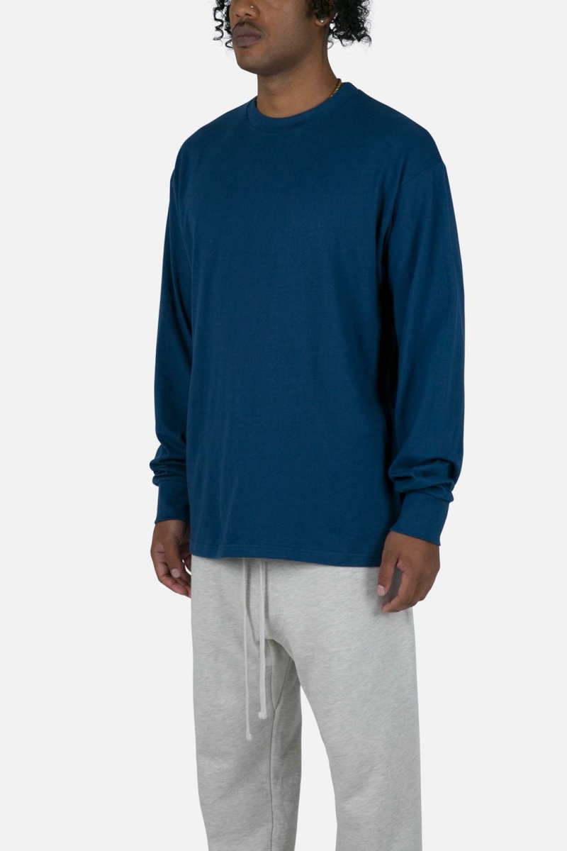 Long Sleeve Tees Mnml Every Day II L/S Tee Bleu Marine  | LQI-4990619