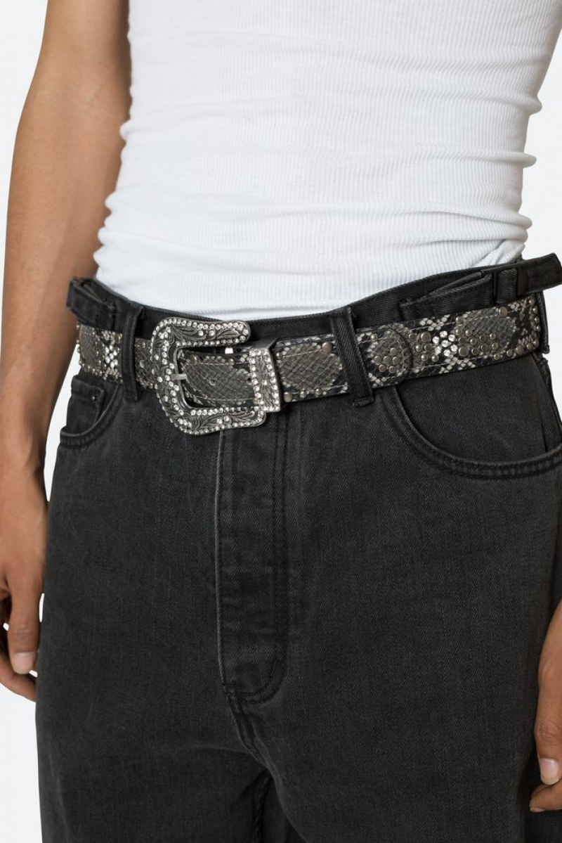 Ceintures Mnml Python Mixed Studded Belt Multi  | JZR-2405032