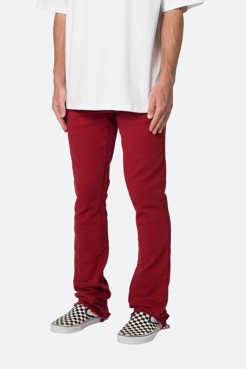 Pants & Chinos Mnml Twill Slim Stacked Pants Bordeaux  | NUQ-7608329