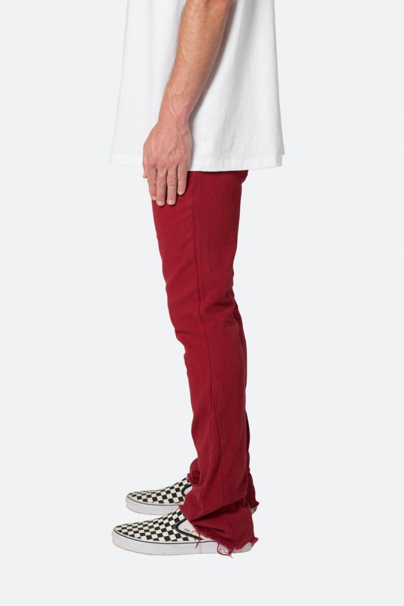 Pants & Chinos Mnml Twill Slim Stacked Pants Bordeaux  | NUQ-7608329