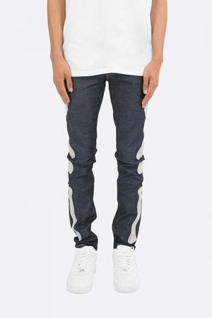 Skinny Denim Mnml X199 Skeleton Mince Denim Bleu Homme | RRT-0498468