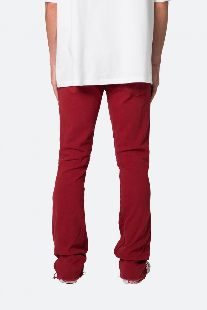 Pants & Chinos Mnml Twill Slim Stacked Pants Bordeaux  | NUQ-7608329