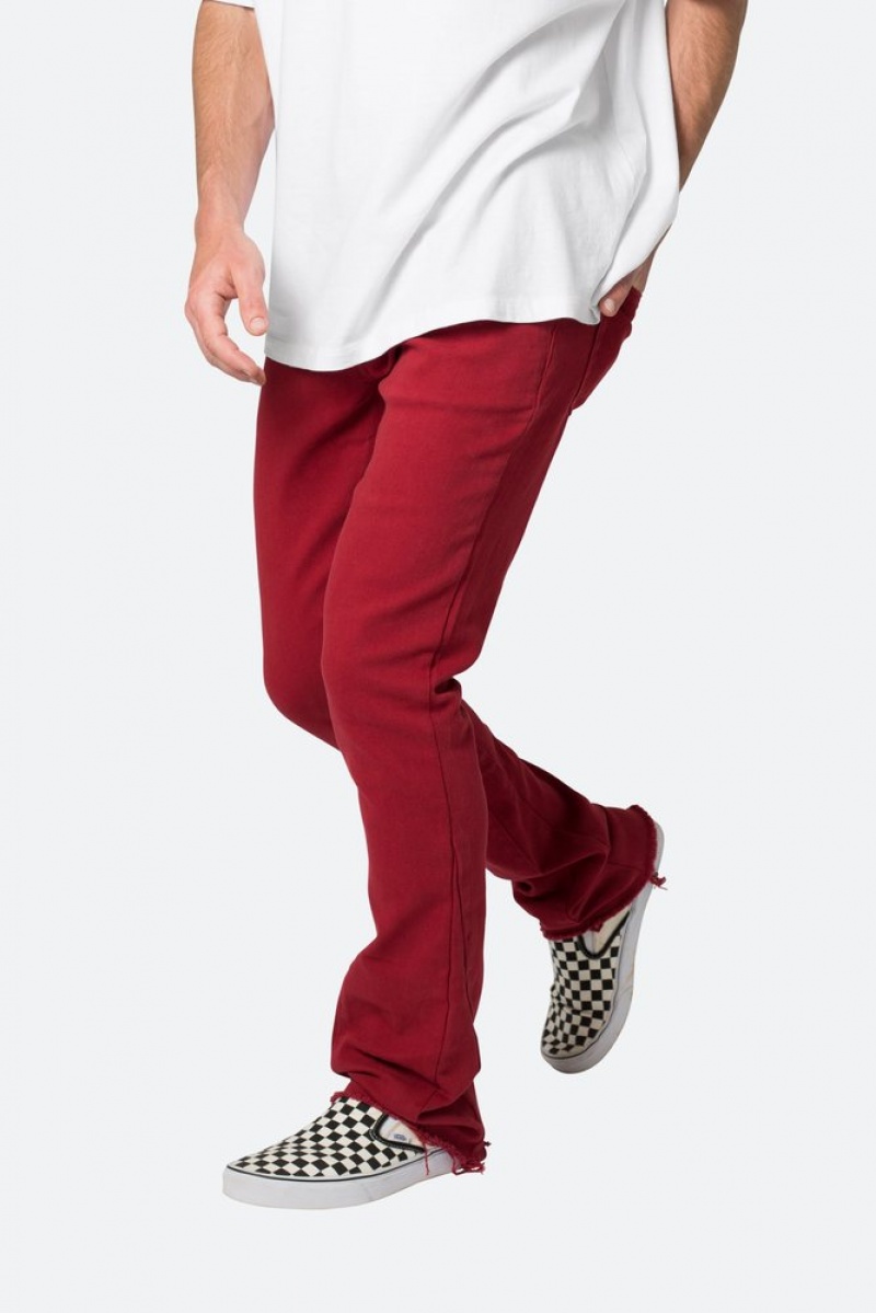 Pants & Chinos Mnml Twill Slim Stacked Pants Bordeaux  | NUQ-7608329