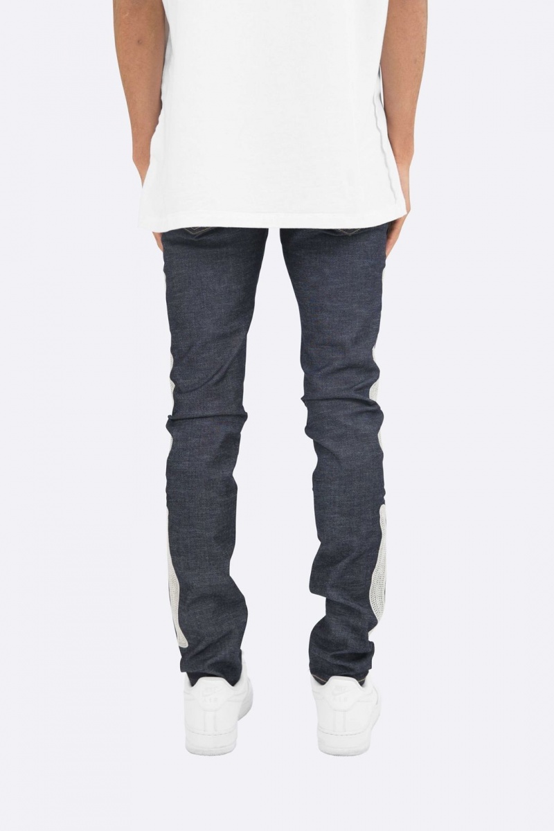 Skinny Denim Mnml X199 Skeleton Mince Denim Bleu Homme | RRT-0498468