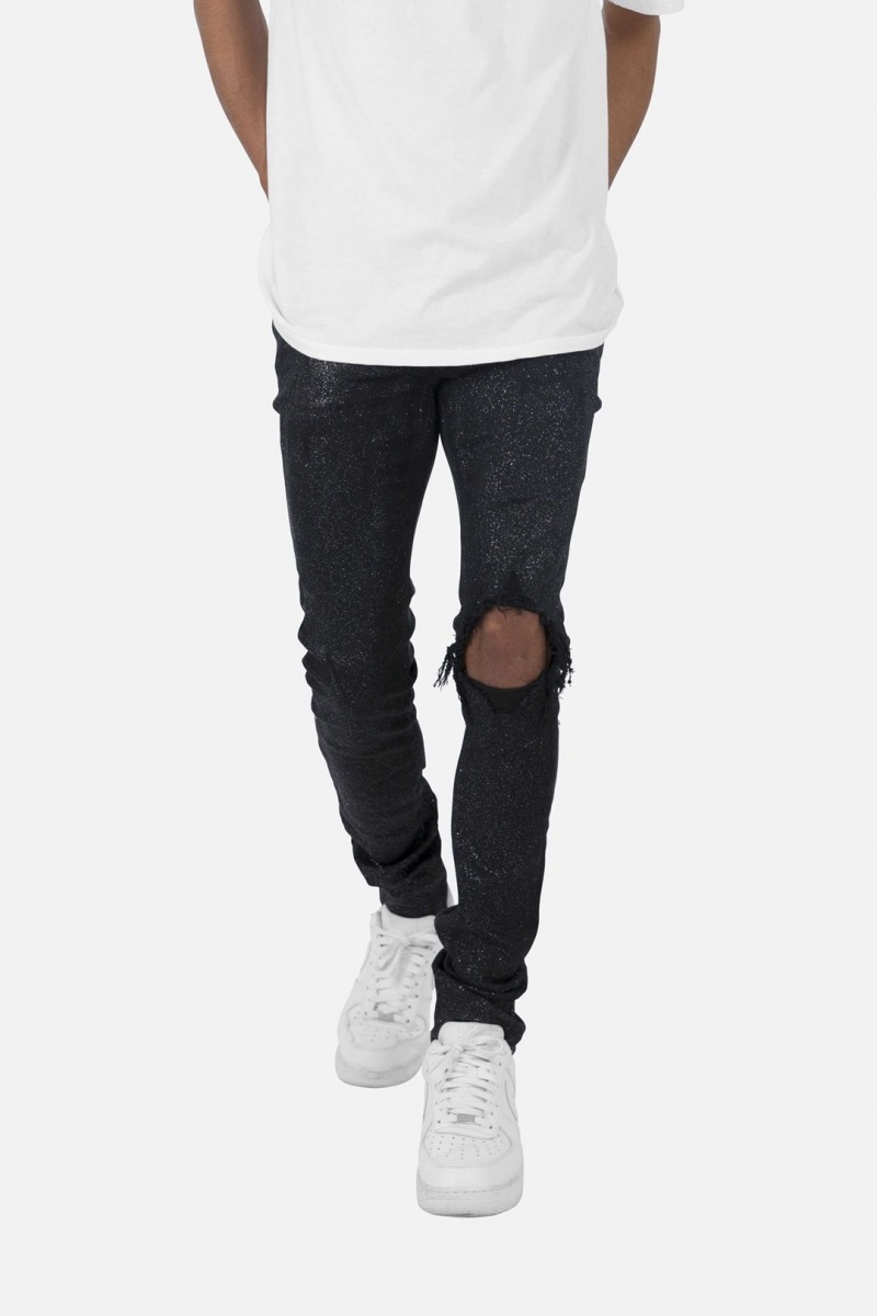 Skinny Denim Mnml X225 Mince Denim Noir Homme | IYU-0475121