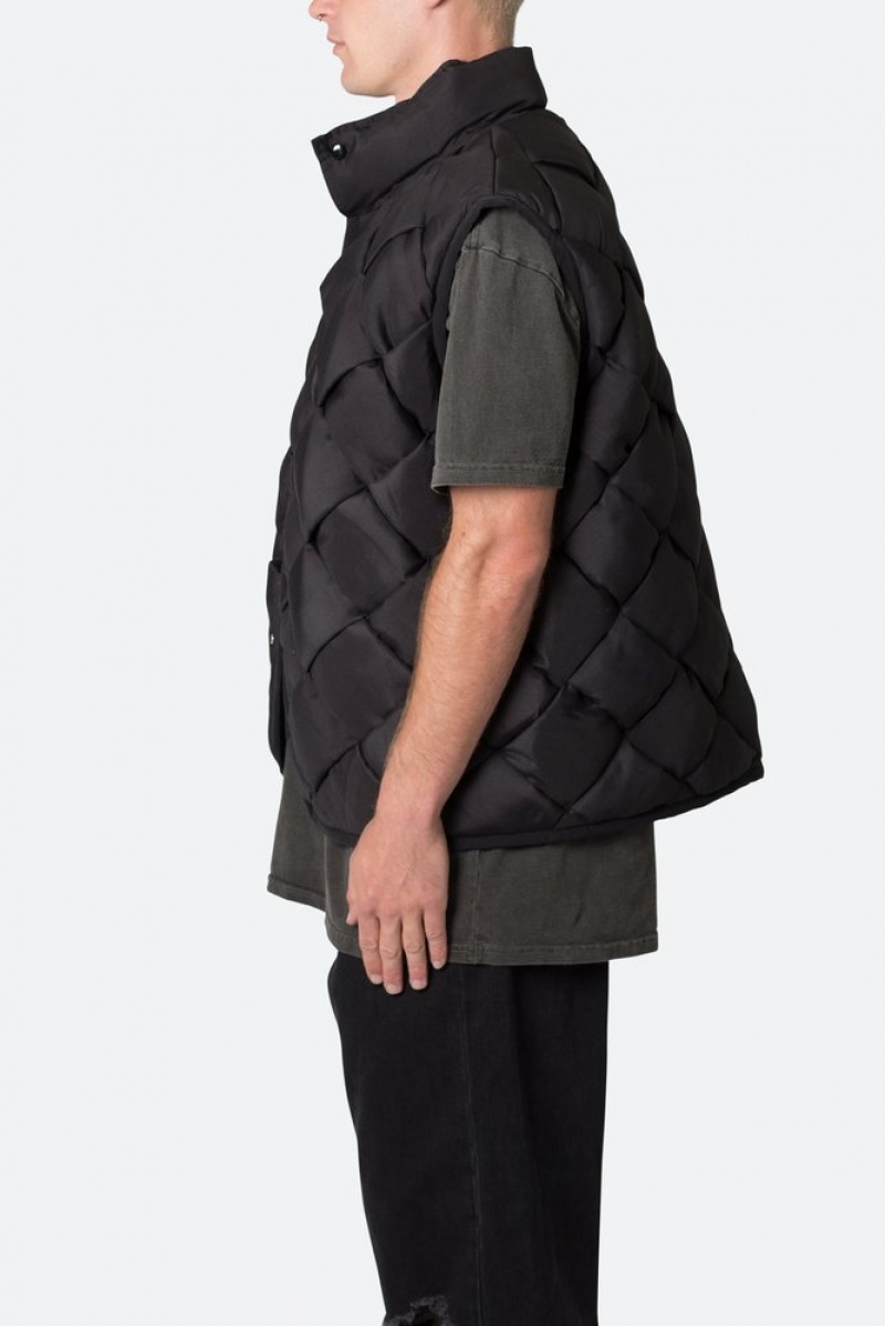 Vestes Mnml Woven Puffer Vest Noir  | CXA-3895208