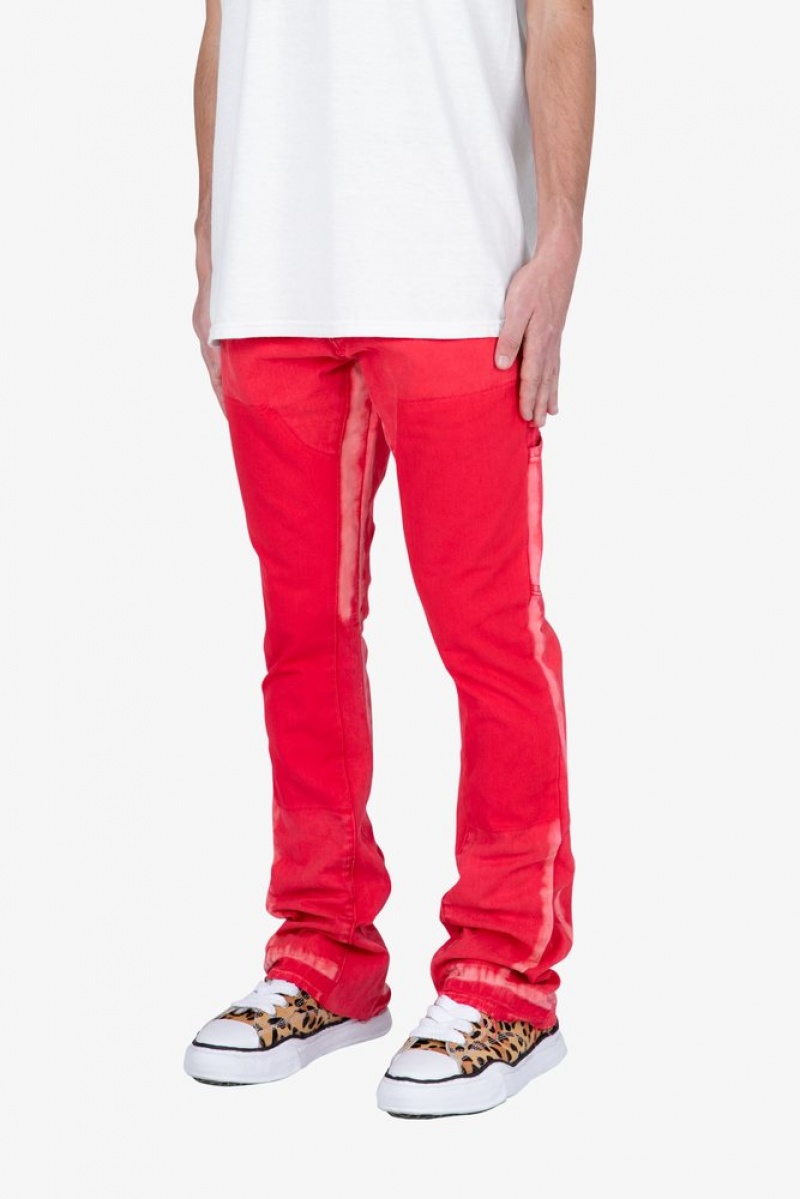 Flare Denim Mnml B404 Flare Denim Rouge Homme | ALL-2520327