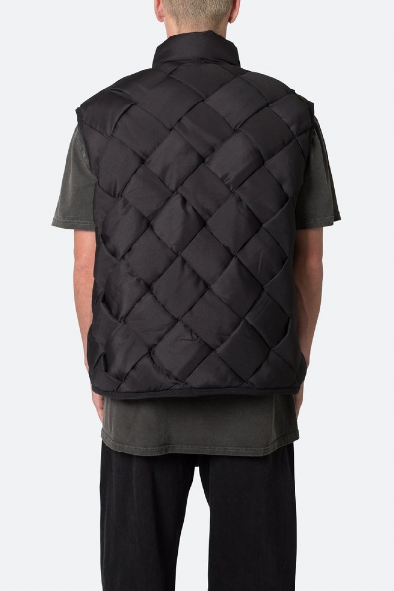 Vestes Mnml Woven Puffer Vest Noir  | CXA-3895208