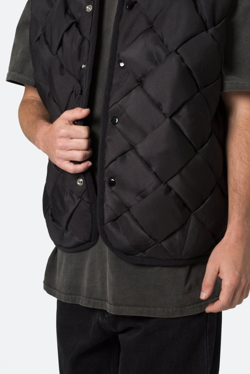 Vestes Mnml Woven Puffer Vest Noir  | CXA-3895208