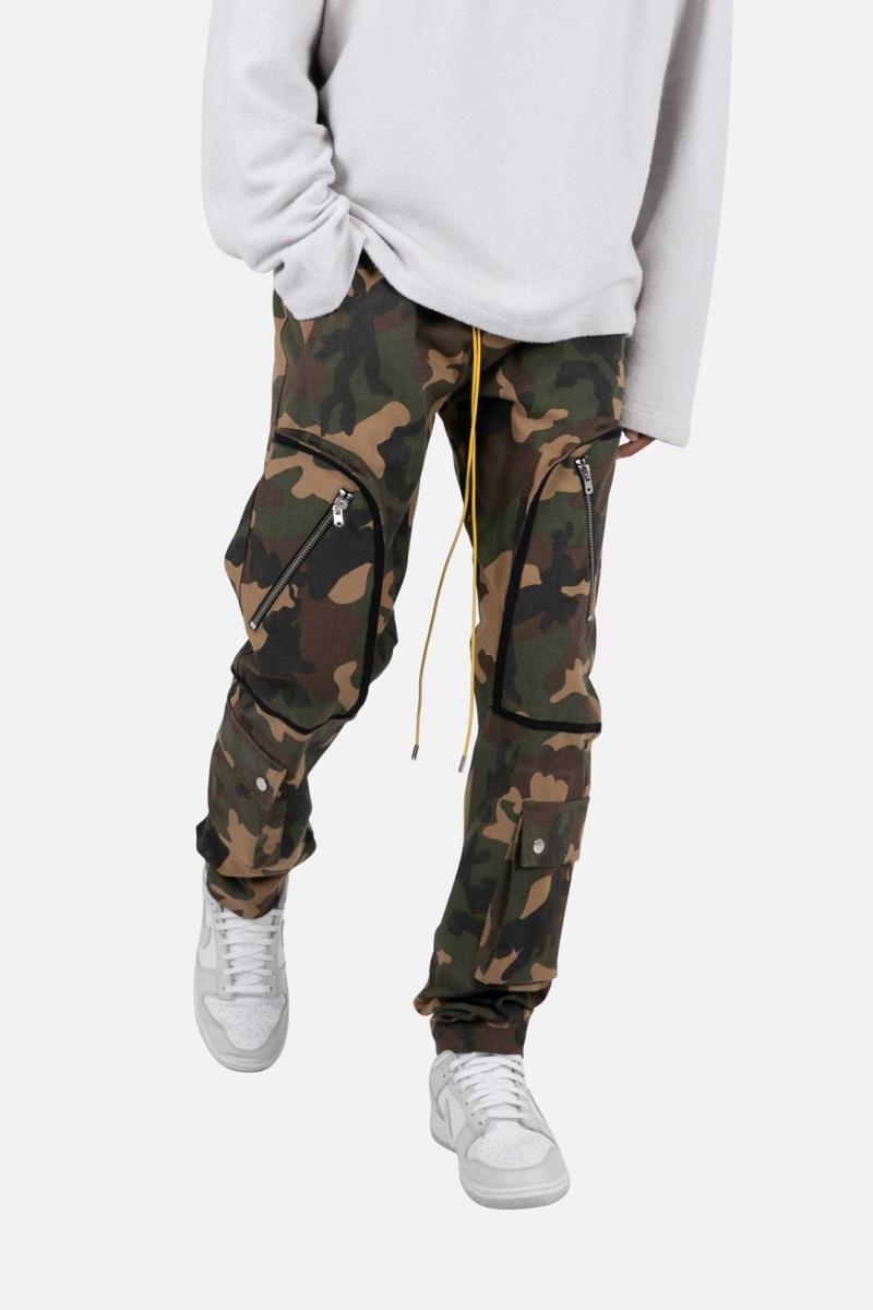 Cargos Mnml Contrast Taped Cargo Pants Camouflage Homme | RAA-2583337