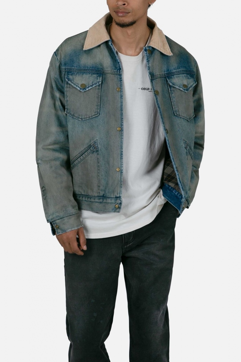 Vestes Mnml Corduroy Denim Trucker Bleu  | CLN-3344420