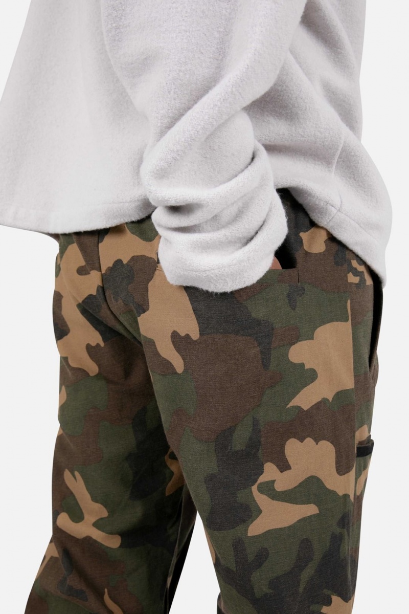 Cargos Mnml Contrast Taped Cargo Pants Camouflage Homme | RAA-2583337