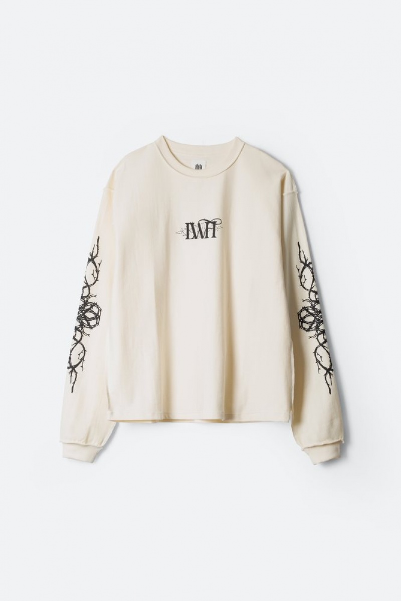 L/S Tees Mnml LWH Thorn Logo L/S Tee Blanche  | YNS-0268016