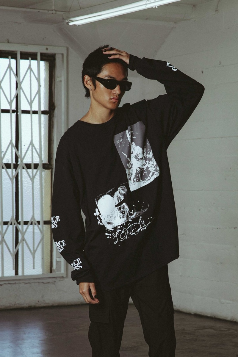 Debardeur Mnml Lonely L/S Tee Noir  | YLS-6333246