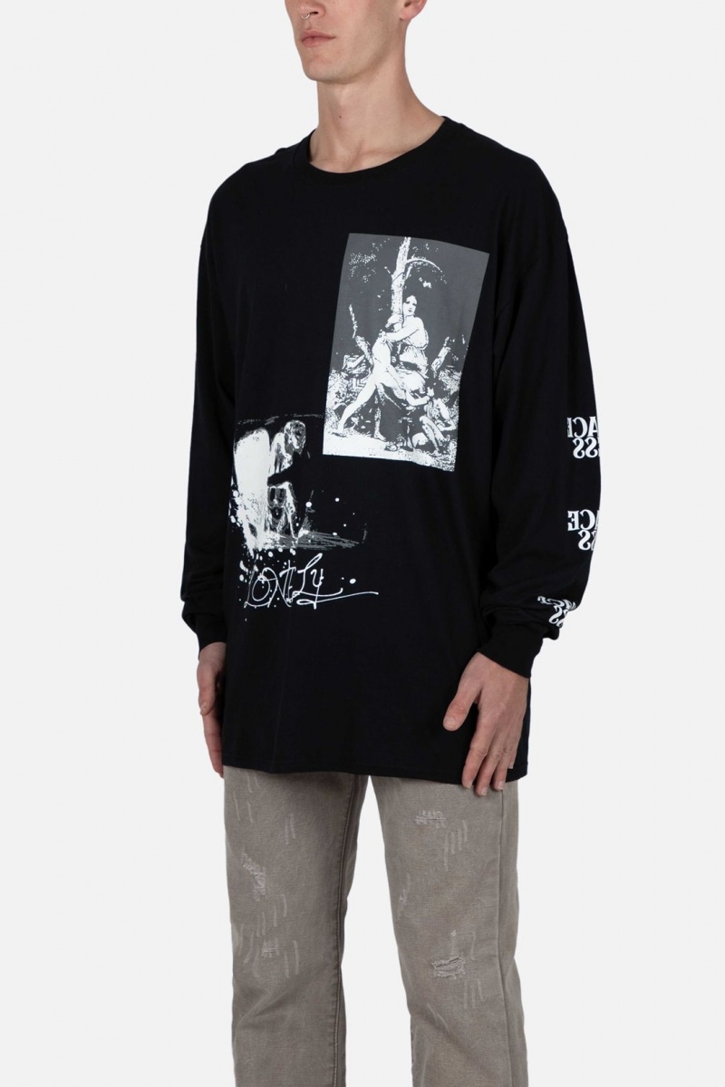 Debardeur Mnml Lonely L/S Tee Noir  | YLS-6333246