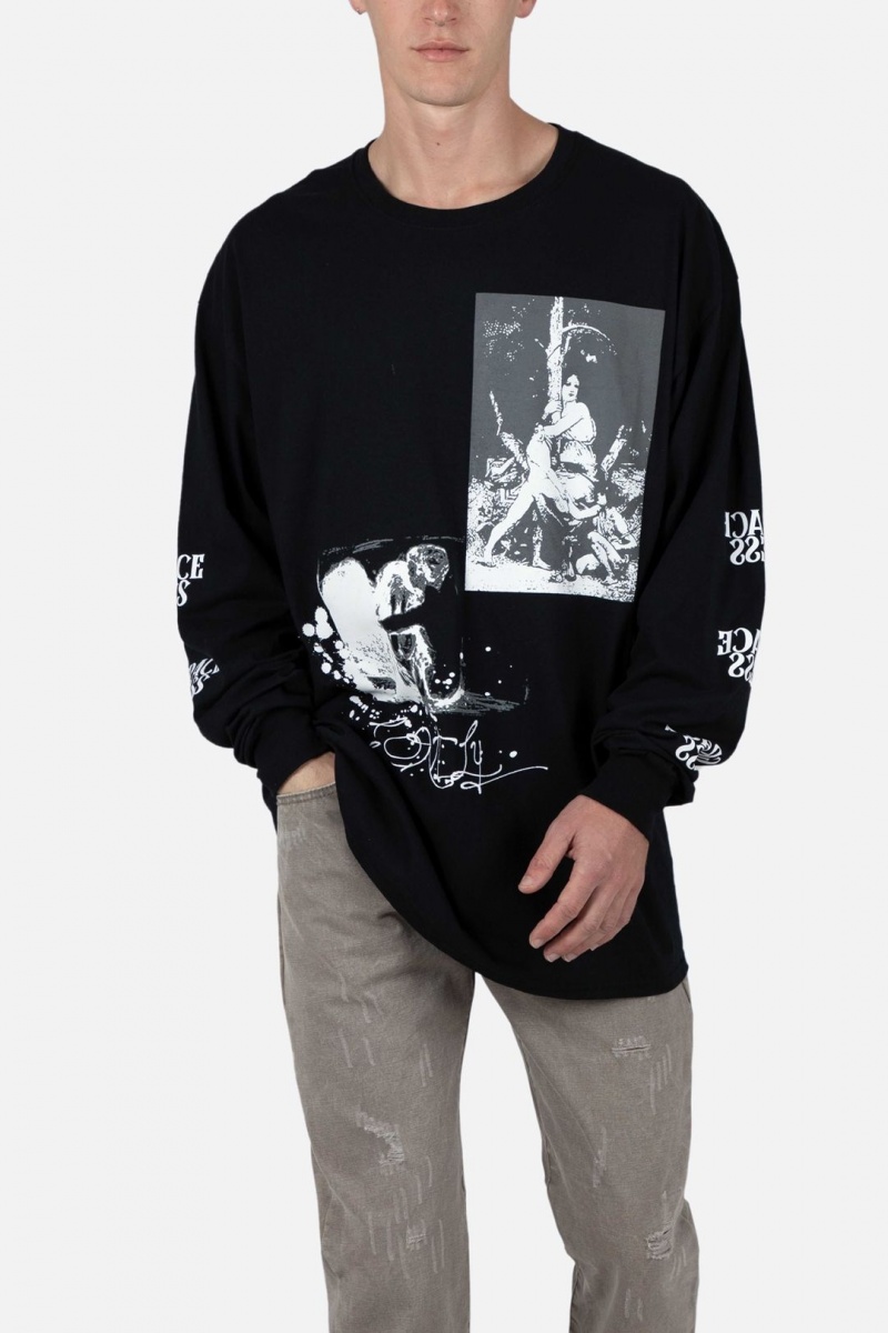 Debardeur Mnml Lonely L/S Tee Noir  | YLS-6333246