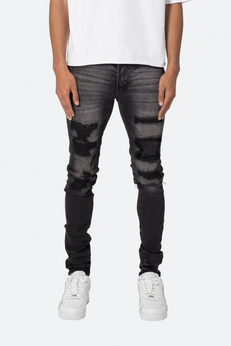 Skinny Denim Mnml X539 Mince Denim Noir  | UEJ-7053418