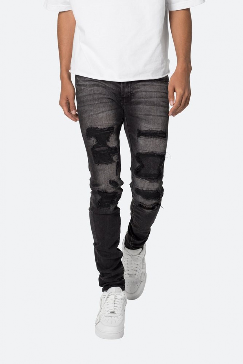 Skinny Denim Mnml X539 Mince Denim Noir  | UEJ-7053418