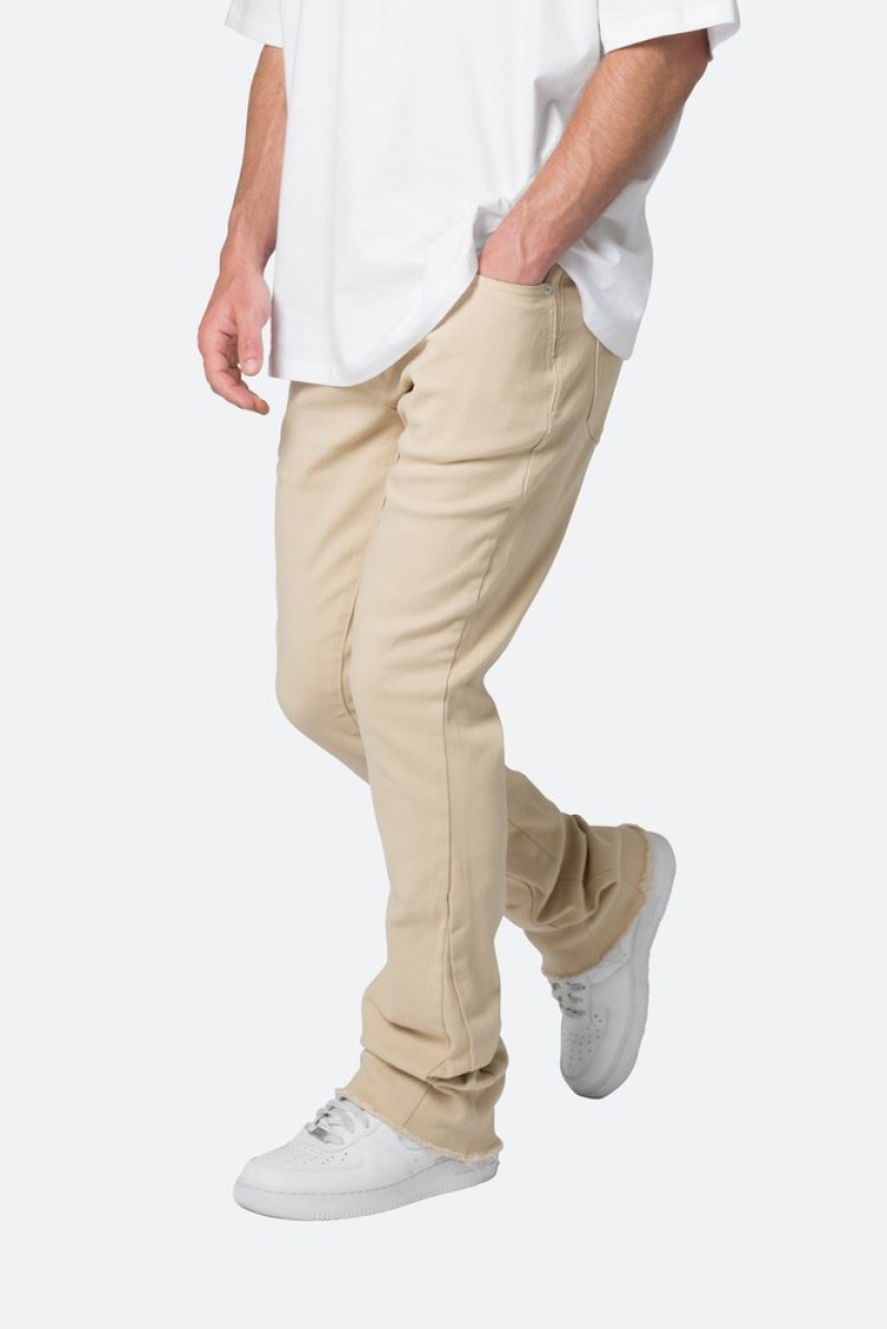 Pants & Chinos Mnml Twill Slim Stacked Pants Kaki  | GLD-6893303