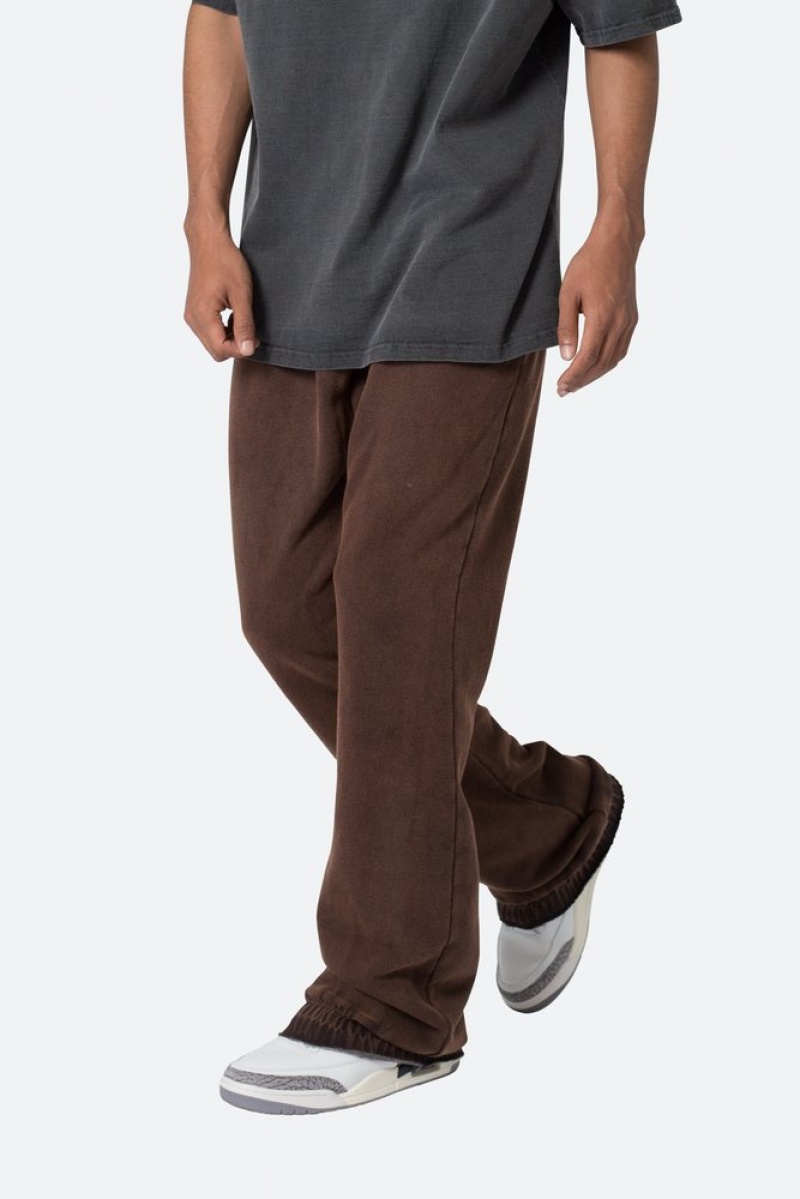 Pantalon Survêtement Mnml Washed Flare Sweatpants Marron  | AEU-6327807