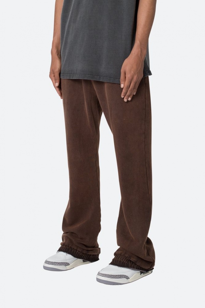 Pantalon Survêtement Mnml Washed Flare Sweatpants Marron  | AEU-6327807