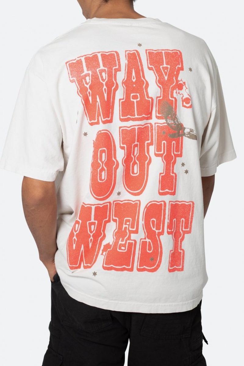 Tees Mnml Way Out West Tee Blanche  | EMG-1238898