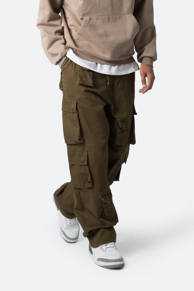 Cargos Mnml Baggy Cargo Pants Vert Olive  | TUW-2854819