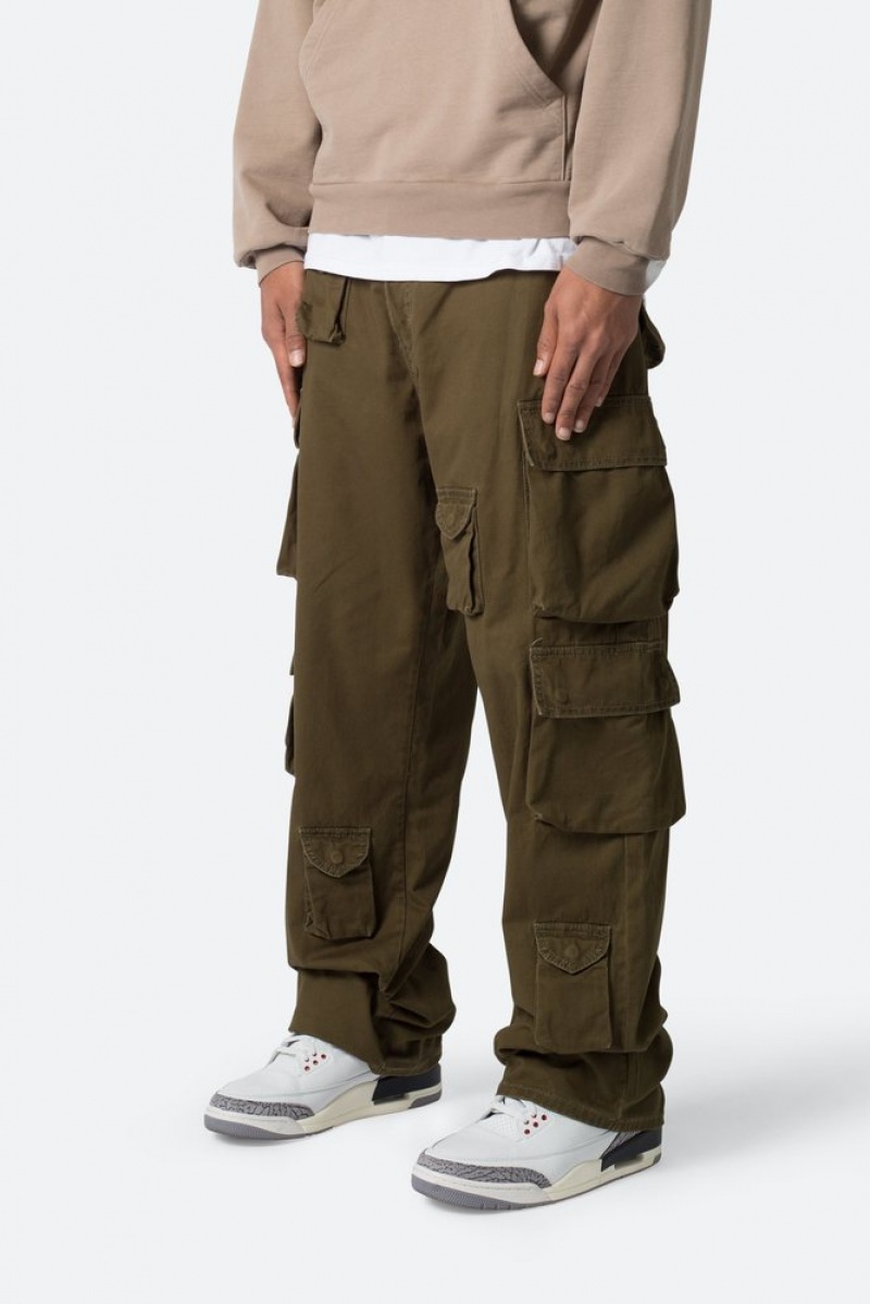 Cargos Mnml Baggy Cargo Pants Vert Olive  | TUW-2854819