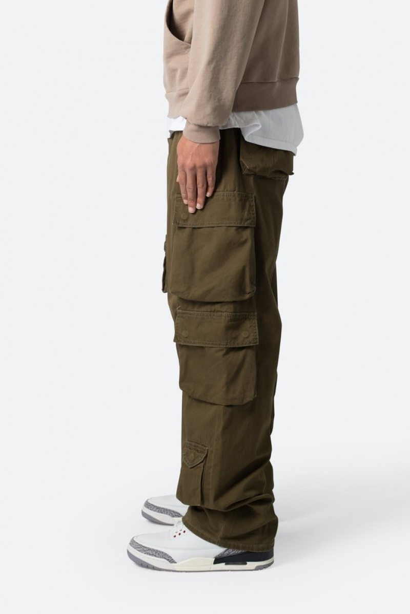 Cargos Mnml Baggy Cargo Pants Vert Olive  | TUW-2854819