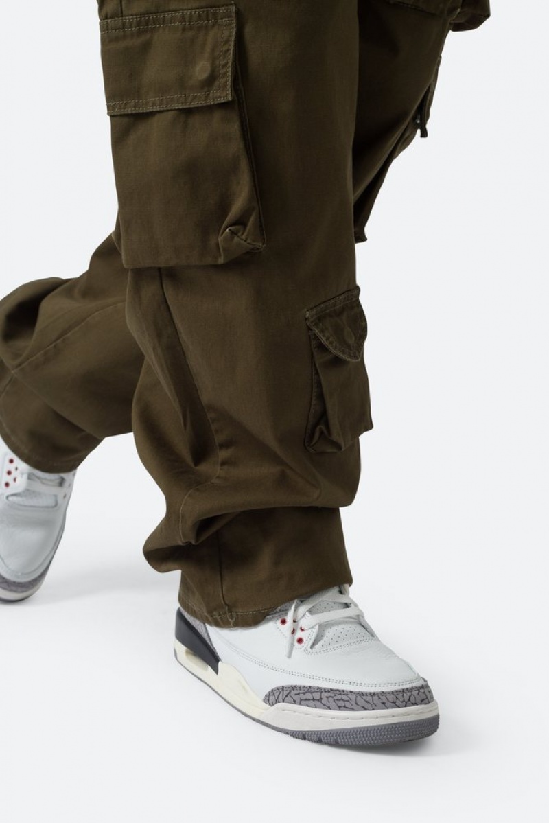 Cargos Mnml Baggy Cargo Pants Vert Olive  | TUW-2854819