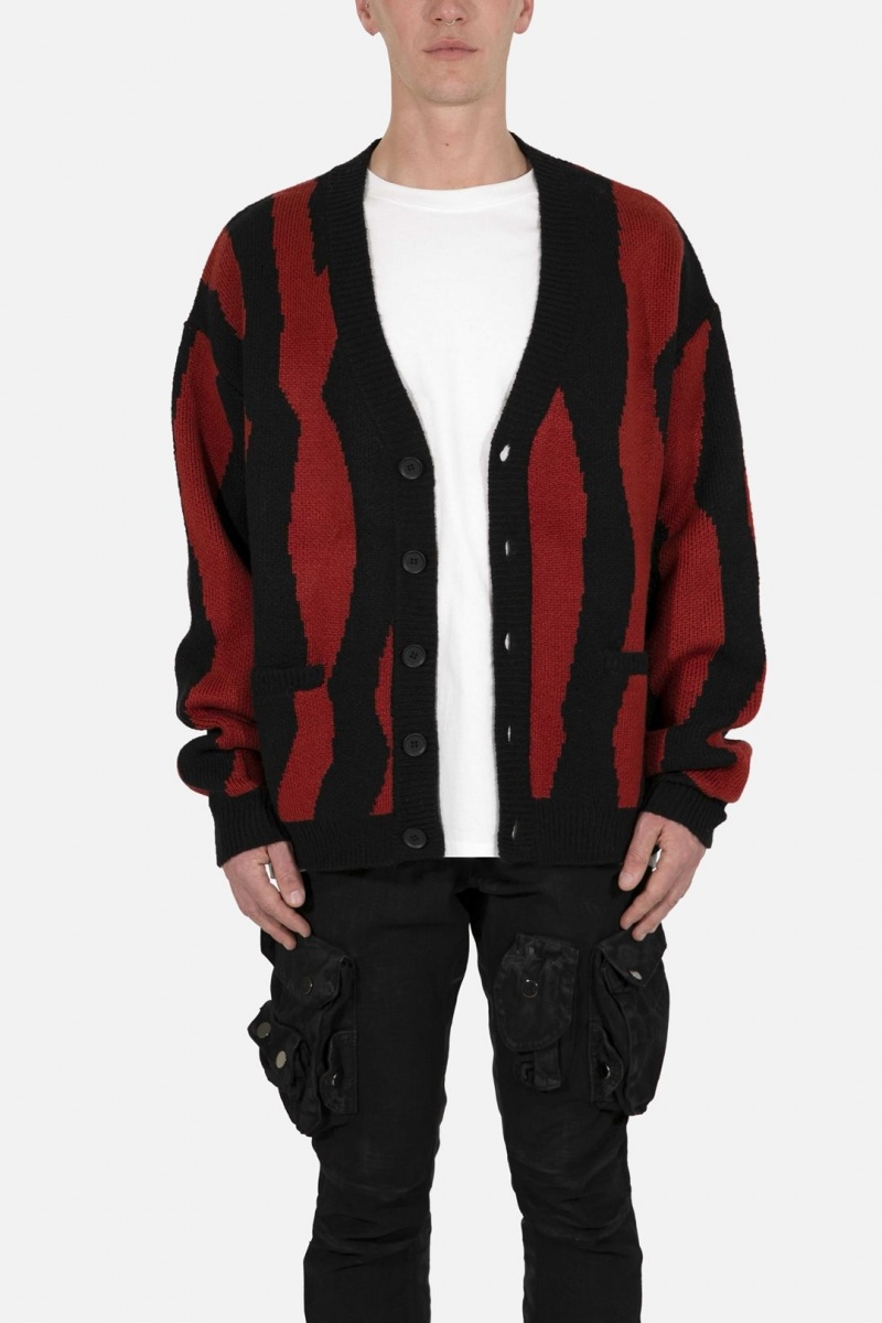 Sweats Mnml Zebra Cardigan Red/Black Homme | AWQ-3164480