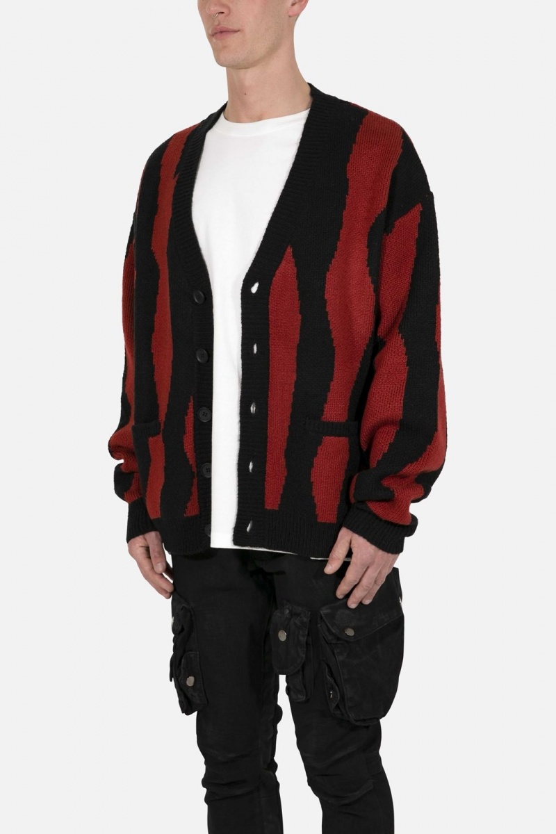 Sweats Mnml Zebra Cardigan Red/Black Homme | AWQ-3164480